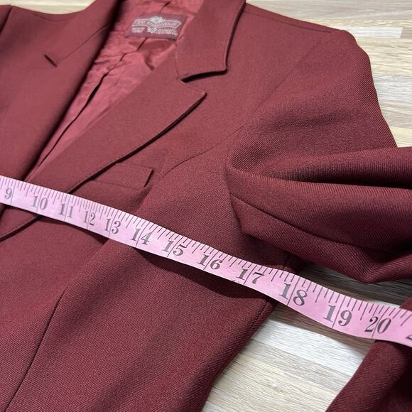 Vintage Levi’s Blazer Maroon Blazer Women’s Size 12 - M198 - Picture 5 of 12